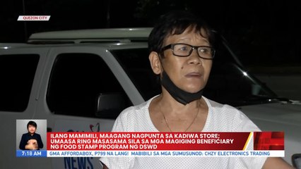 Ilang mamimili, maagang nagpunta sa Kadiwa store; umaasa ring masasama sila sa mga magiging beneficiay ng food stamp program ng DSWD | UB