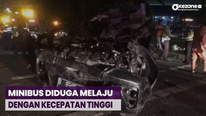 Minibus Tabrak Beton Pembatas Tol Plumpang, 3 Orang Tewas