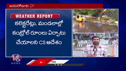 Weather Updates _ Heavy Rains Lashes Hyderabad  , Traffic Jam _ V6 News (1)