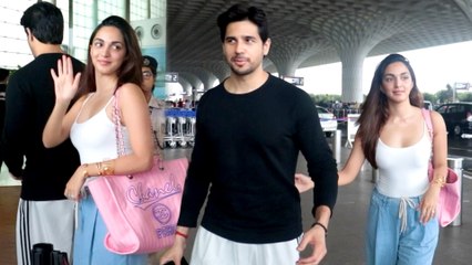 Cute Couple Sid & Kiara Seen Together At Airport