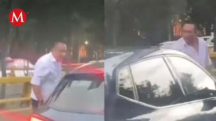 Autoridades buscan a conductor agresor captado en video en la avenida Río Churubusco