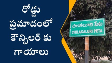 చిలకలూరిపేట: రోడ్డు ప్రమాదంలో కౌన్సిలర్ కు గాయాలు
