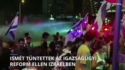 Ismét vízágyúval oszlatták a tüntetőket a rendőrök Izraelben