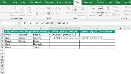 THE DIFFERENCE How to Combine Names in Excel Using TEXTJOIN and CONCATENATE