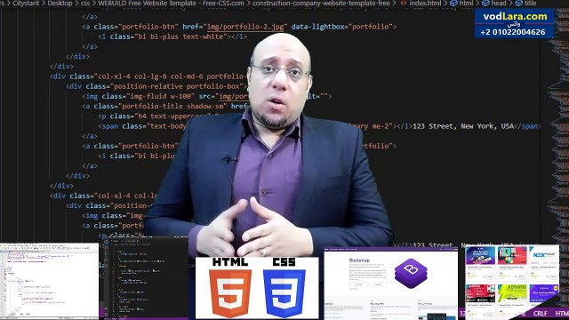 الدورة التاسيسية في تصميم وفرونت اند المواقع Html-Css-Bootstrap-Templates