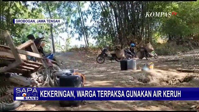 Alami Kekeringan, Warga Grobogan Terpaksa Gunakan Air Keruh untuk Kebutuhan Sehari-Hari