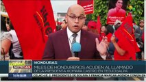 Hondureños protagonizan movilización en apoyo a la Ley de Justicia Tributaria.