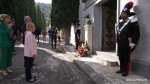 Mafia, l'omaggio di Meloni alle tombe di Falcone e Borsellino