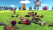 Felidae Team VS Carnivore Dinosaurs + Giant Invertebrates - Animal Revolt Battle Simulator