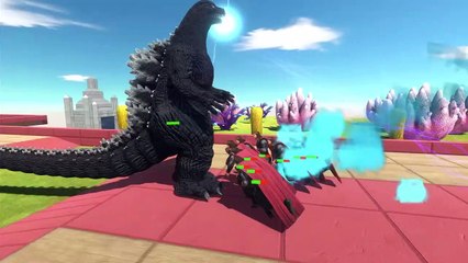Godzilla of Evolution VS Superhero Team - Animal Revolt Battle Simulator