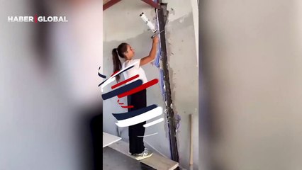 Babası paylaştı... Zehra Çilingiroğlu şantiyede ter döktü