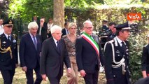 Il Presidente Mattarella depone una corona di fiori presso il Parco Caduti del 19 luglio 1943 a Roma