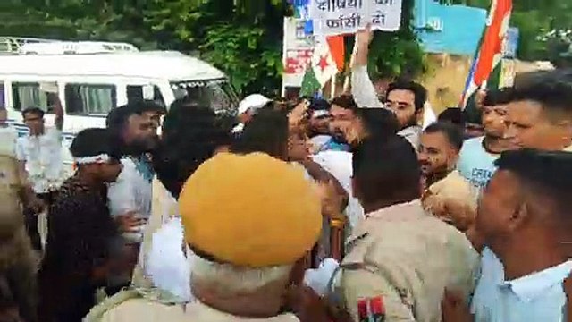 NSUI Agitation: जोधपुर गैंगरेप मामले में एनएसयूआई उतरी सड़कों पर