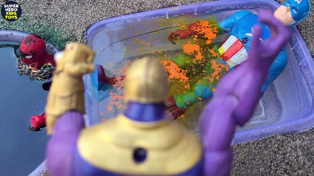 SUPERHEROES AVENGERS TOYS, SPIDER-MAN VS CAPTAIN AMERICA, HULK VS VENOM, IRON MAN VS THANOS