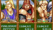 Classic arcade game "Knights of the Round" gameplay