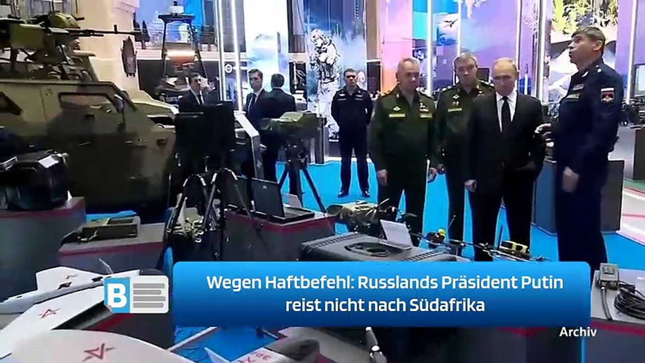 Wegen Haftbefehl: Russlands Präsident Putin reist nicht nach Südafrika