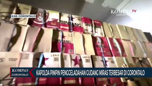 Dipimpin Kapolda, Polisi Geledah Gudang Penyimpanan Miras Ilegal Terbesar di Gorontalo