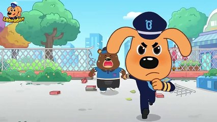 A Big Shark is Coming! _ Police Cartoon _ Safety Cartoon _ Kids Cartoon _ Sheriff Labrador