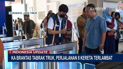 KA Brantas Tabrak Truk, Perjalanan 8 Kereta Sempat Alami Keterlambatan