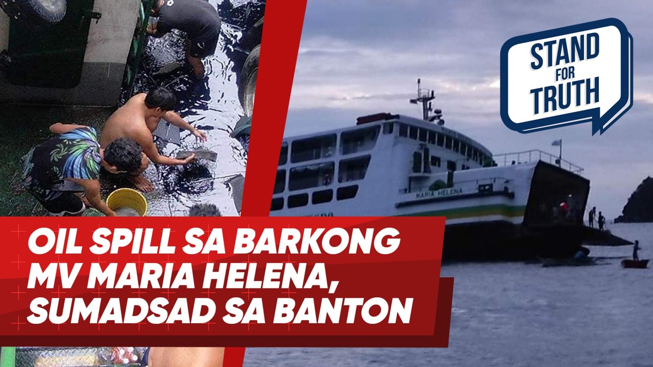 Oil Spill sa Romblon — Barkong MV Maria Helena, sumadsad sa Banton