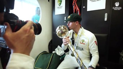 Inside the Australia dressing room celebrations after their WTC23 Final victory