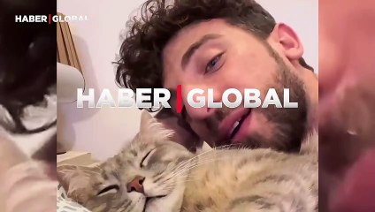 Kedi ile konuşmayı öğrenen sahibinin görüntülerine beğeni yağdı
