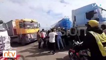 Amague de pelea entre conductores y bloqueadores en Portachuelo