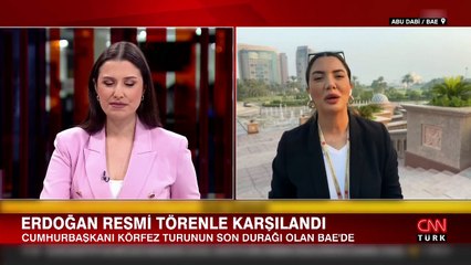 Erdoğan, BAE Devlet Başkanı tarafından resmi törenle karşılandı