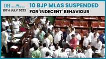 Karnataka BJP MLAs tear bill copies, throw them at Dy Speaker's face; 10 suspended