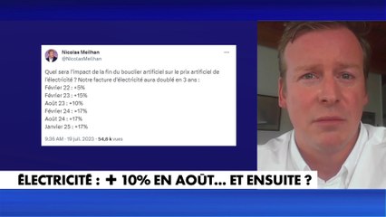 Nicolas Meilhan : «Le prix n'a pas bougé, et la facture double»