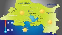 La météo de ce Jeudi 20 Juillet : Le soleil dominera!