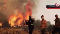 Yunanistan'da orman yangınları 3 gündür söndürülemiyor