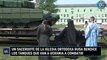 Un sacerdote de la iglesia ortodoxa rusa bendice los tanques que van a Ucrania a combatir