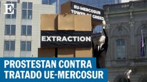 Protestan en Bruselas contra el acuerdo UE-MERCOSUR