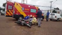 Motociclista fica ferida em acidente de trânsito no Bairro Maria Luiza