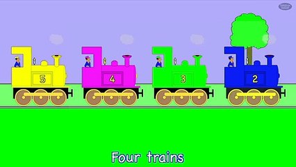 Five Trains | #shorts | NURSERY RHYME | Rainbow Rabbit