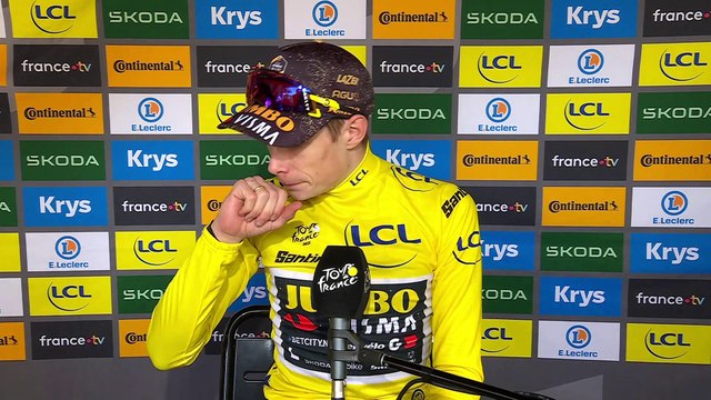 Tour de France 2023 - Jonas Vingegaard : There's still Saturday, which is a very very hard stage, so we have to be focused...we're not there yet