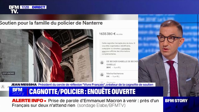 Enquête ouverte par la justice sur la cagnotte pour la famille du policier - Jean Messiha réagit : Je ne comprends pas pourquoi la famille de Nahel porte plainte. Quel est leur préjudice ?