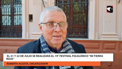 El 21 y 22 de julio se realizará el 19° festival folklórico mi tierra roja