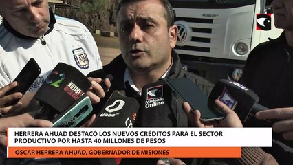 Télécharger la video: Herrera Ahuad destacó los nuevos créditos para el sector productivo por hasta 40 millones de pesos