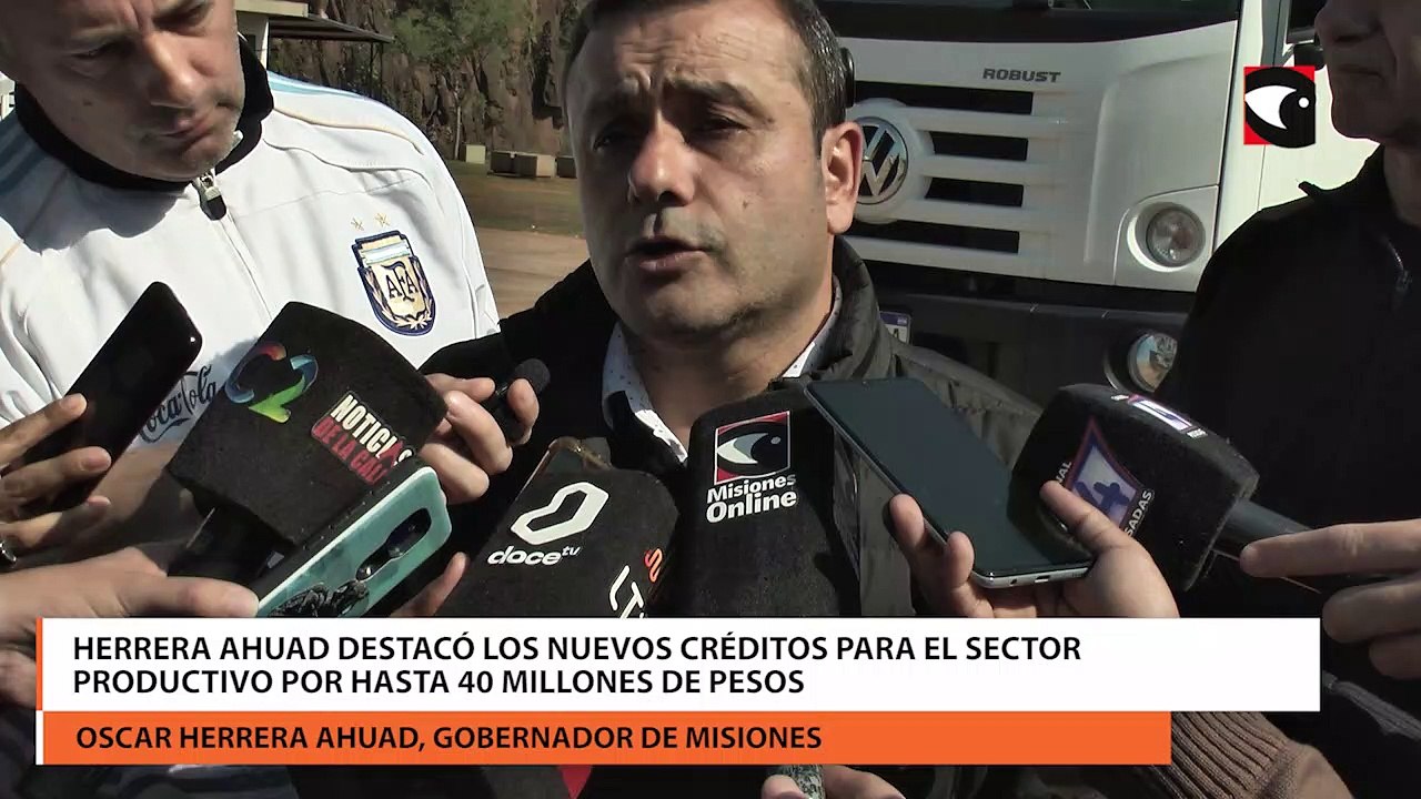 Herrera Ahuad destacó los nuevos créditos para el sector productivo por hasta 40 millones de pesos