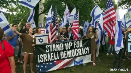 Protesta degli israelo-americani a Washington contro Herzog