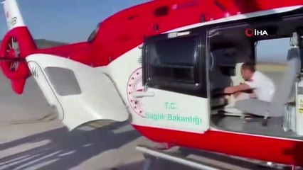 Bingöl'de kanser hastası için helikopter ambulans