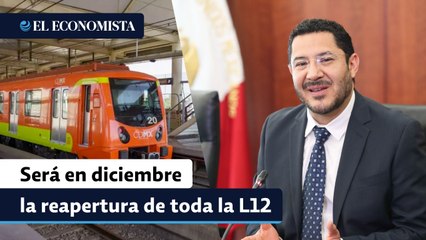Línea 12 del Metro reabrirá totalmente en diciembre, confirma Martí Batres