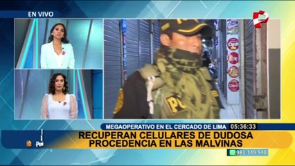 Las Malvinas: PNP interviene 80 stands para recuperar teléfonos de dudosa procedencia