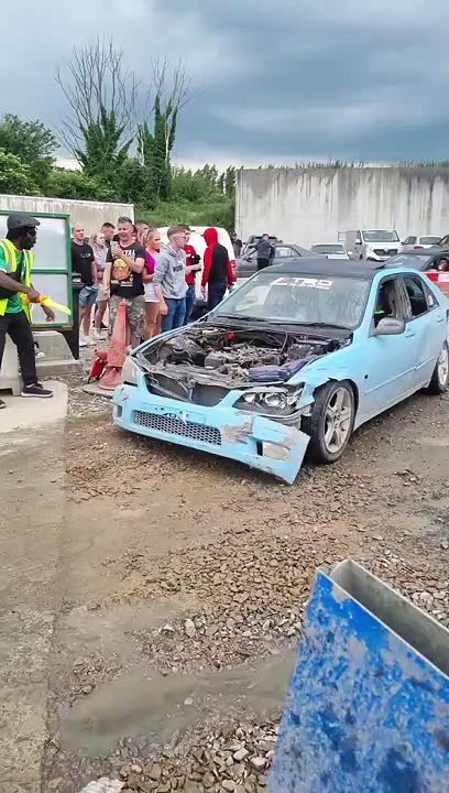 Car Gets Wrecked at Rally