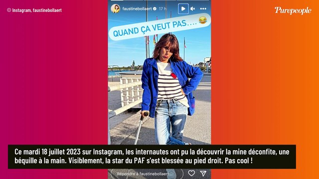 Faustine Bollaert blessée : la célèbre animatrice s'affiche en béquille, ses vacances d'été chamboulées !