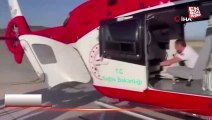 Bingöl’de merkeze 80 kilometre uzaklıkta kanser hastası için helikopter ambulans