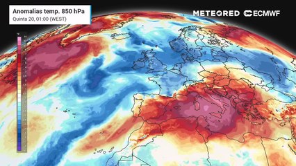 Anomalia térmica negativa em plena canícula em Portugal continental