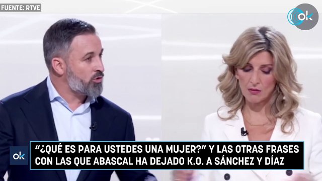 ¿Qué es para ustedes una mujer? y las otras frases con las que Abascal ha dejado K.O. a Sánchez y Díaz